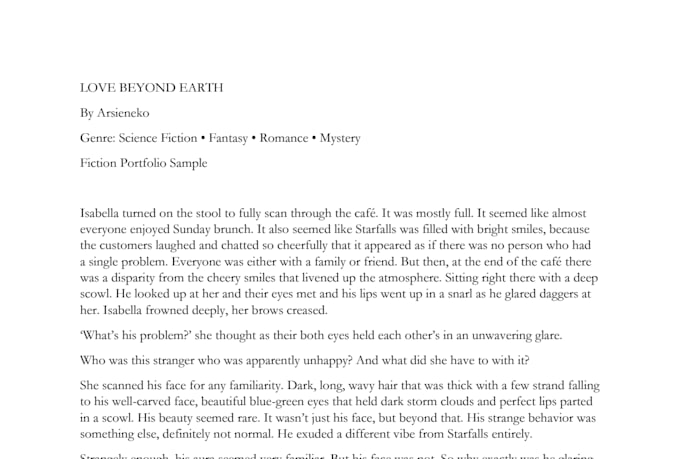 write and develop original fiction stories and characters